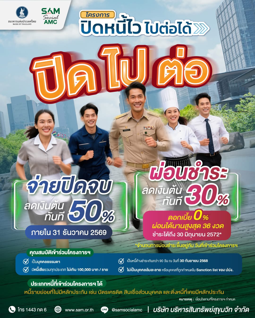 โครงการ “ปิดหนี้ไว ไปต่อได้” จากหนี้เสีย สู่โอกาสใหม่ของลูกหนี้ ...